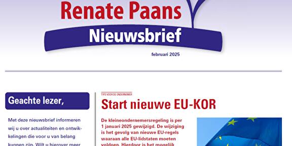Nieuwsbrief Renate Paans Accountancy
