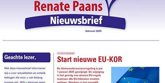Nieuwsbrief Renate Paans Accountancy